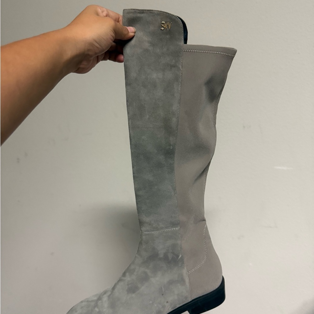 Women's Gray Knee-High Boots